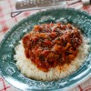Schab w sosie pomidorowo-ziołowym z ryżem lub kaszą